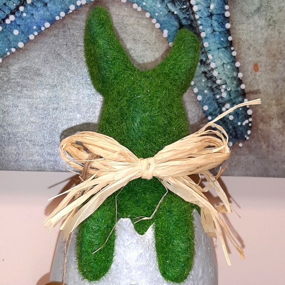 Faux-Grass Rabbit in an Easter Egg NWT - Picture 2 of 5
